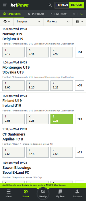 Upcoming sporting events that you can bet on in the BetPawa Tanzania app