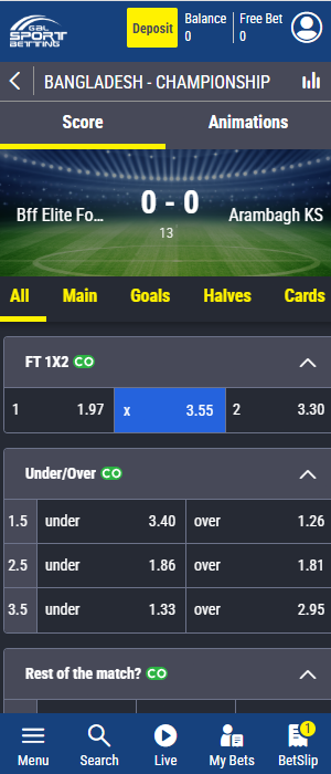 The Gal Sport Betting app has a user-friendly interface for sports betting